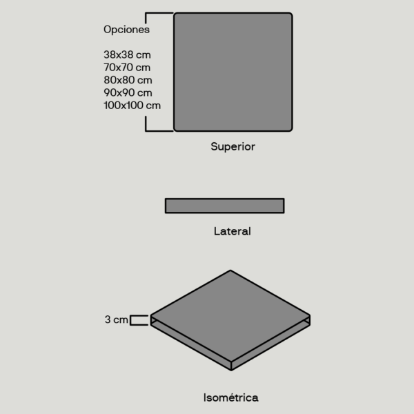 Topes de mesa | Cuadrado - Imagen 2