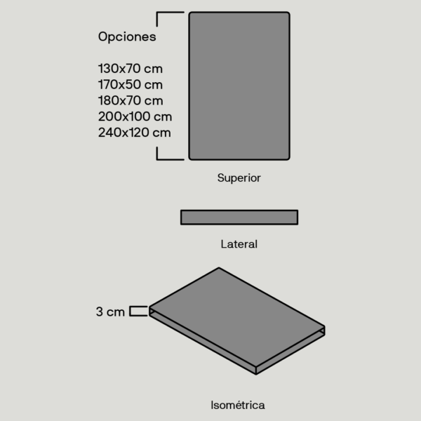 Topes de mesa | Retangular - Imagen 2